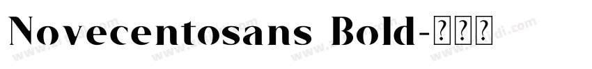 Novecentosans Bold字体转换